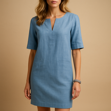 Lichtgewicht casual chic jurk voor dames met flatterende pasvorm, ideaal voor dagelijkse momenten of stijlvolle uitjes