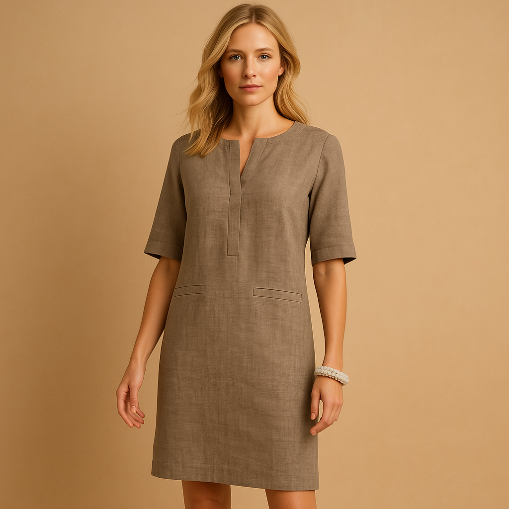 Lichtgewicht casual chic jurk voor dames met flatterende pasvorm, ideaal voor dagelijkse momenten of stijlvolle uitjes