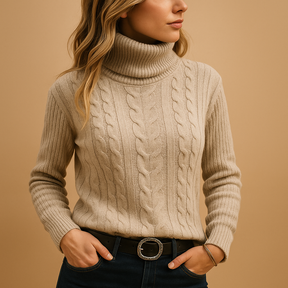 Lichtgewicht coltrui voor dames met minimalistisch ontwerp en elegante pasvorm, perfect voor dagelijks gebruik in elk seizoen.