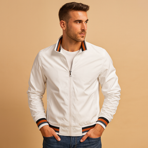 Lichtgewicht zomerjack voor heren, ademend en comfortabel, ideaal voor warme dagen en veelzijdig te combineren met casual of formele outfits.