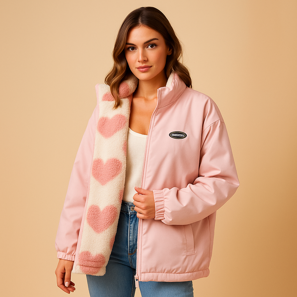 Omkeerbare winterjas voor dames met comfortabel design en strak silhouet. Twee stijlvolle looks in één, ideaal voor casual en formele gelegenheden.