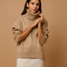 Oversized coltrui voor dames met los silhouet en zachte stof, perfect voor laagjes in herfst, lente of winter.