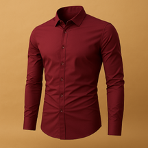 Heren slim fit overhemd van katoen met turndown-kraag, geschikt voor zakelijke en casual outfits met een moderne uitstraling.