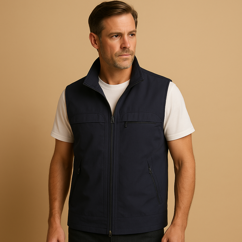 Lichtgewicht heren cardigan met korte mouwen en ademende meshstof, perfect voor wandelen, vissen of dagelijks outdoor gebruik.