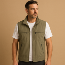 Lichtgewicht heren cardigan met korte mouwen en ademende meshstof, perfect voor wandelen, vissen of dagelijks outdoor gebruik.