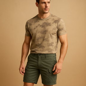 Heren cargo broek met sneldrogend materiaal en meerdere zakken, perfect voor outdoor activiteiten zoals wandelen, kamperen en vissen.