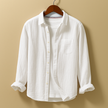 Herenoverhemd met button-down sluiting en lange mouwen, ideaal voor casual of formele outfits in het voor- en najaar