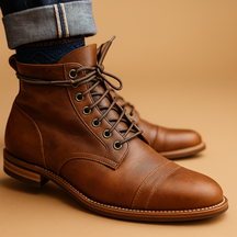 Stijlvolle warme herenlaarzen met hoog model, ideaal voor dagelijks gebruik of formele gelegenheden. Duurzaam en elegant design.