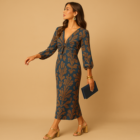 Elegante damesjurk met flatterend silhouet en tijdloos design, geschikt voor formele en dagelijkse gelegenheden.