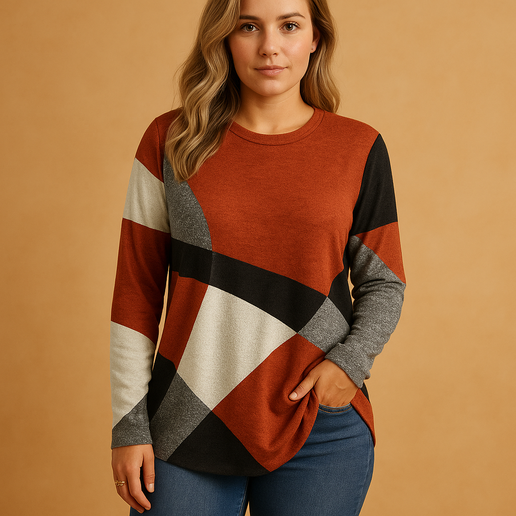 Tijdloze gebreide trui voor dames van zachte en ademende katoenmix, perfect voor zowel casual als formele looks.