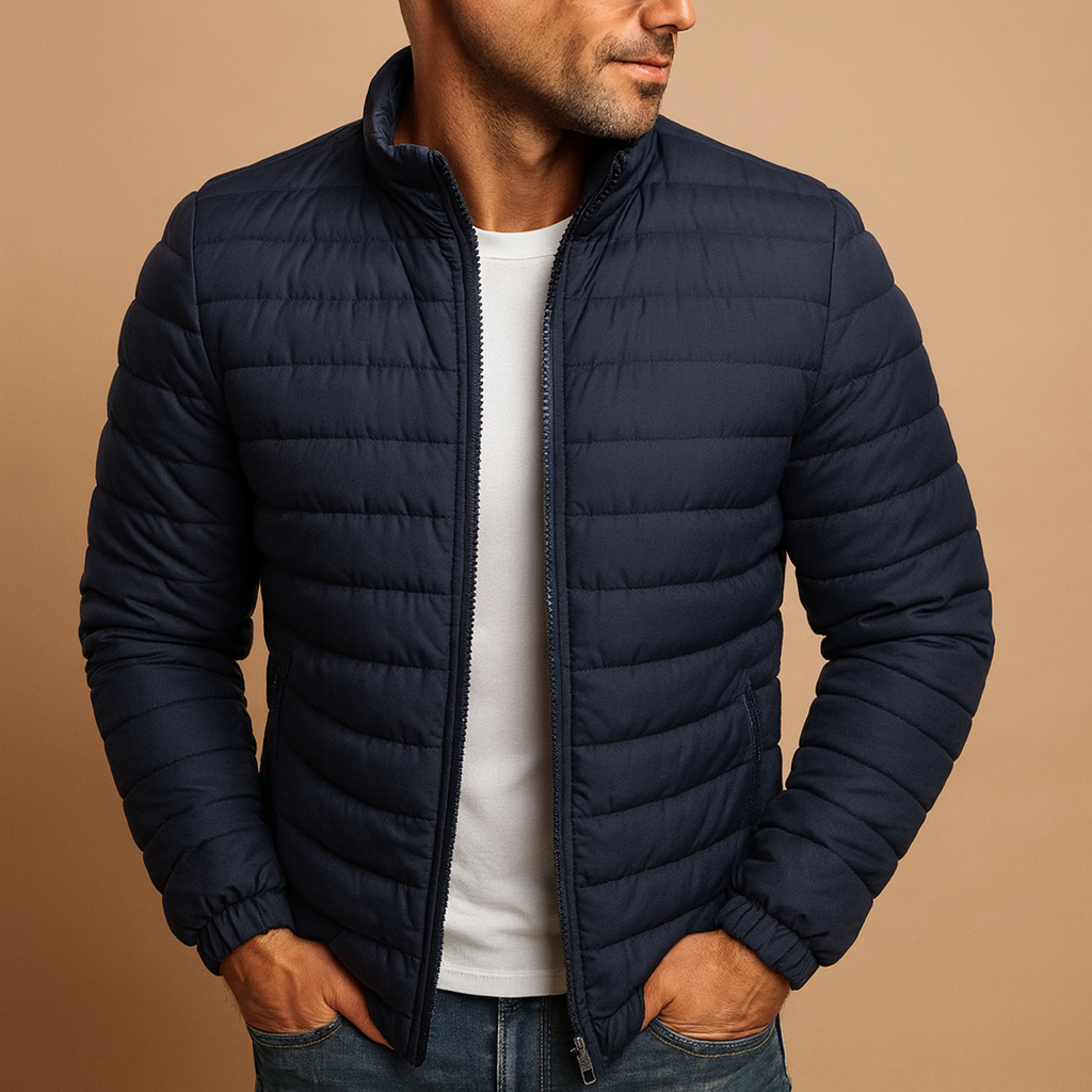 Trendy gewatteerd zomerjack voor heren, licht en comfortabel, ideaal voor lente en zomer, veelzijdig te combineren met casual en stijlvolle outfits.