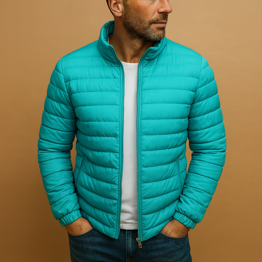 Trendy gewatteerd zomerjack voor heren, licht en comfortabel, ideaal voor lente en zomer, veelzijdig te combineren met casual en stijlvolle outfits.