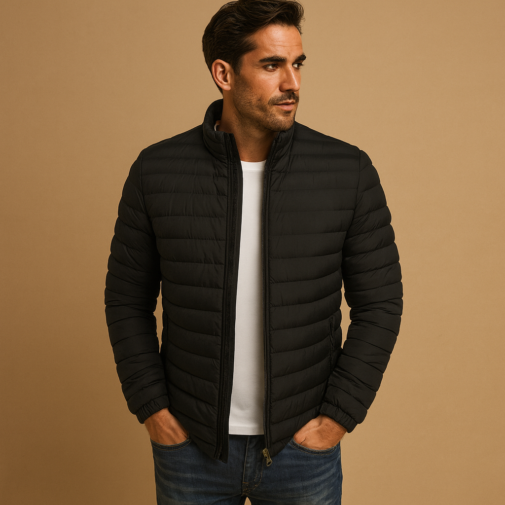 Trendy gewatteerd zomerjack voor heren, licht en comfortabel, ideaal voor lente en zomer, veelzijdig te combineren met casual en stijlvolle outfits.