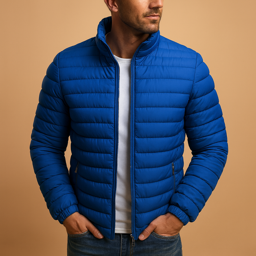 Trendy gewatteerd zomerjack voor heren, licht en comfortabel, ideaal voor lente en zomer, veelzijdig te combineren met casual en stijlvolle outfits.