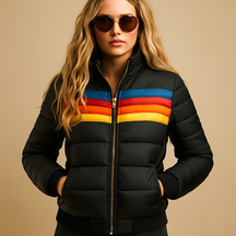 Warme gewatteerde winterjas met capuchon voor dames, stijlvol en flatterend met tijdloos design. Ideaal voor werk, reizen en winterse feestdagen.